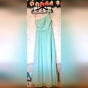 Alfred Angelo Classic One-Shoulder Luxury Maxi Dress